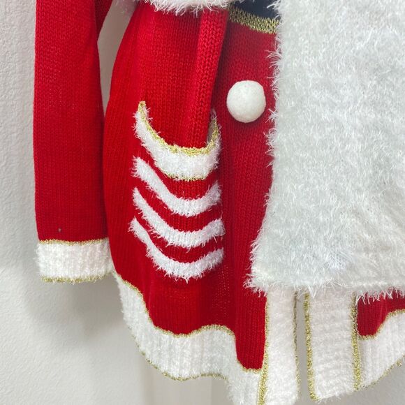Holiday Time Womens Mrs. Santa Cardigan Top Sweater XL (16-18) Christmas Costume - Picture 4 of 14
